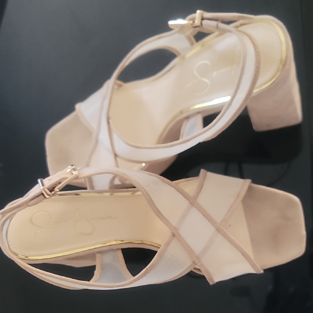 Jessica Simpson Beige Strappy Heels